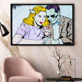 Coney Island Milkshake Pop Art Framed Canvas Prints Wall Art - Painting Prints, Wall Decor, Floating Frame
