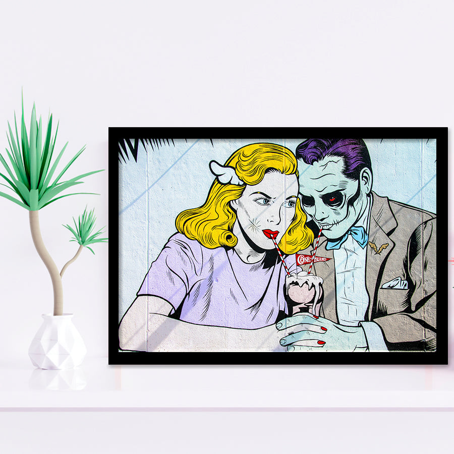 Coney Island Milkshake Pop Art Framed Art Prints Wall Decor - Painting Prints, Framed Picture