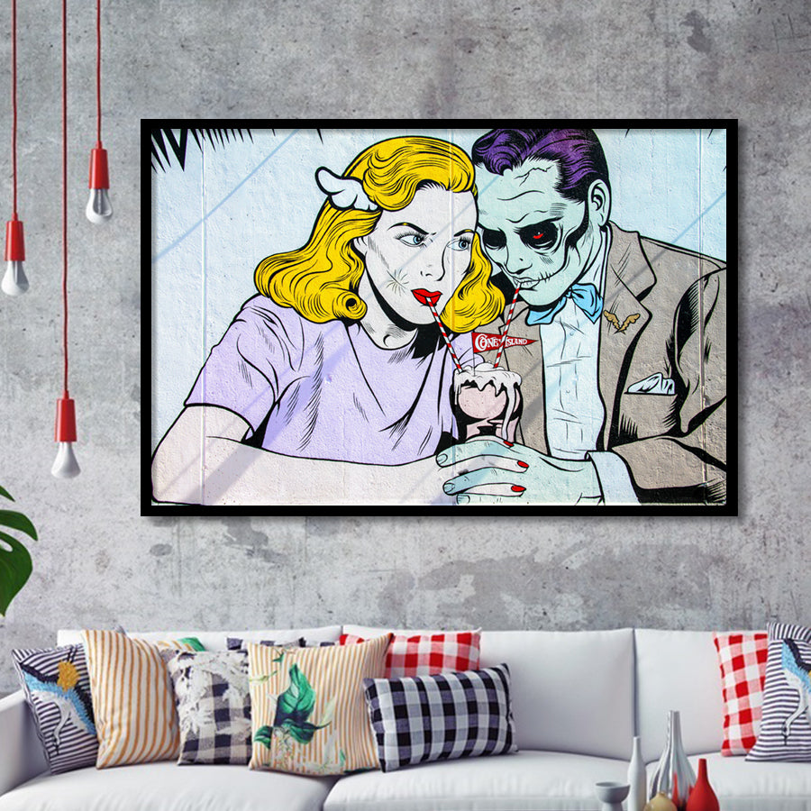 Coney Island Milkshake Pop Art Framed Art Prints Wall Decor - Painting Prints, Framed Picture