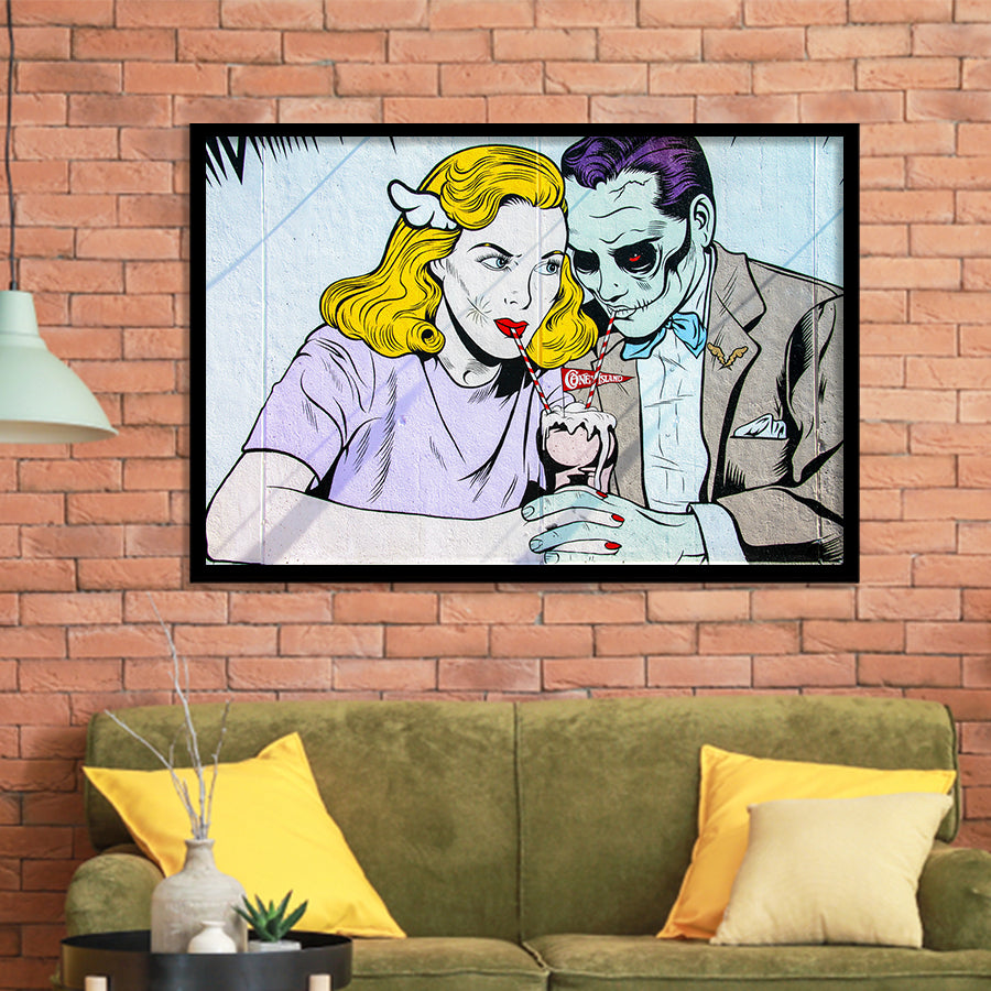 Coney Island Milkshake Pop Art Framed Art Prints Wall Decor - Painting Prints, Framed Picture