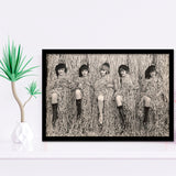 Confetti Girls Photo Black And White Print, Retro Hollywood Flapper Girls Framed Art Prints, Wall Art,Home Decor,Framed Picture