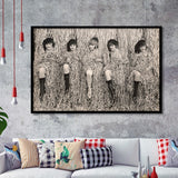 Confetti Girls Photo Black And White Print, Retro Hollywood Flapper Girls Framed Art Prints, Wall Art,Home Decor,Framed Picture