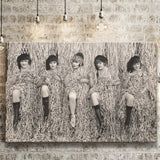 Confetti Girls Photo Black And White Print, Retro Hollywood Flapper Girls Canvas Prints Wall Art Home Decor