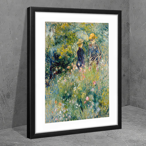 Conversation in a rose garden by Pierre Auguste Renoir - Art Prints, Framed Prints, Wall Art Prints, Frame Art