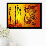 Cool African Style Artwork Modern Framed Canvas Prints Wall Art - Painting Prints, Wall Decor, Floating Frame