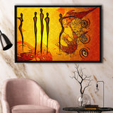 Cool African Style Artwork Modern Framed Canvas Prints Wall Art - Painting Prints, Wall Decor, Floating Frame