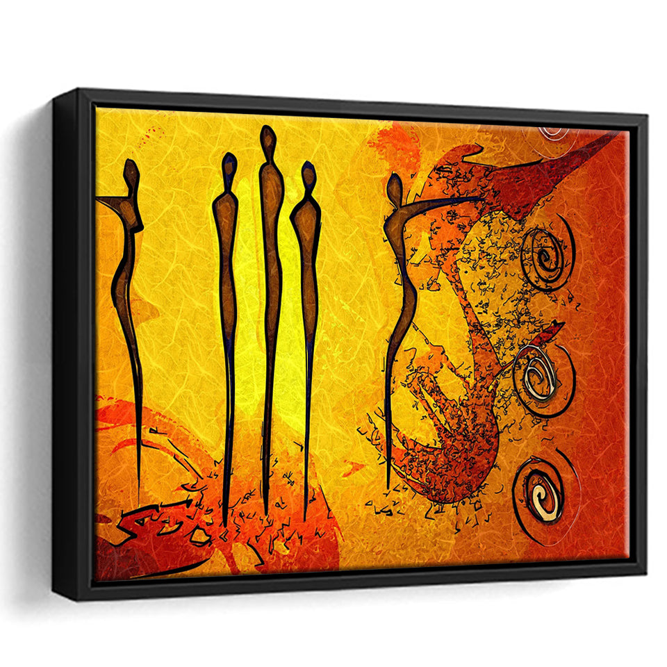 Cool African Style Artwork Modern Framed Canvas Prints Wall Art - Painting Prints, Wall Decor, Floating Frame