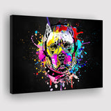 Cool Bulldog On Headphone Colorful Canvas Prints Wall Art Decor - Painting Canvas, Home Decor, Art Print, Art For Sale