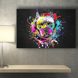 Cool Bulldog On Headphone Colorful Canvas Prints Wall Art Decor - Painting Canvas, Home Decor, Art Print, Art For Sale