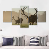 Cool Stag 5 Pieces Canvas Prints Wall Art - Painting Canvas,Wall Decor, Multi Panel,5 Panels