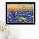 Coors Field Rockies Watercolor, Sport Art Prints Fan Gift, Framed Canvas Prints Wall Art Decor