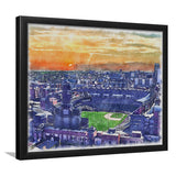Coors Field Rockies Watercolor, Sport Prints Fan Gift, Framed Art Prints Wall Art Decor