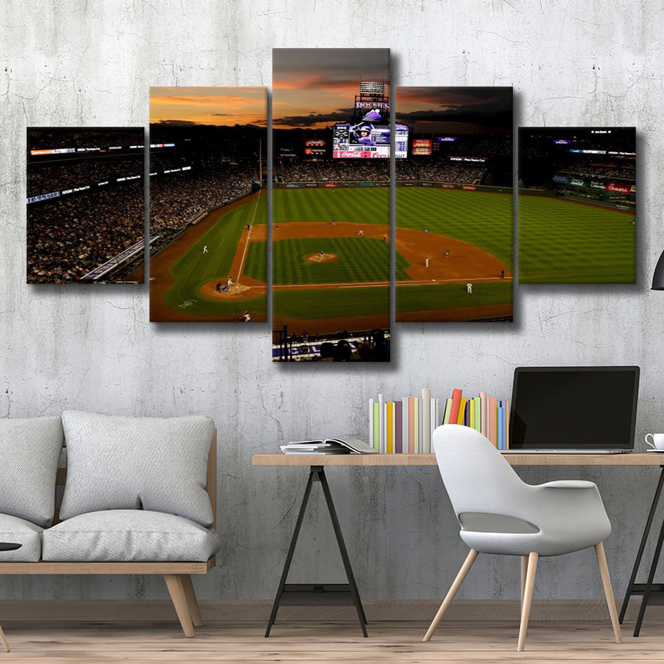 Coors Field Colorado Rockies, Stadium Canvas, Sport Art, Large Canvas, Multi Panels, Canvas Prints Wall Art Decor