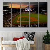 Coors Field Colorado Rockies, Stadium Canvas, Sport Art, Gift for him, Multi Panels B, Canvas Prints Wall Art Decor