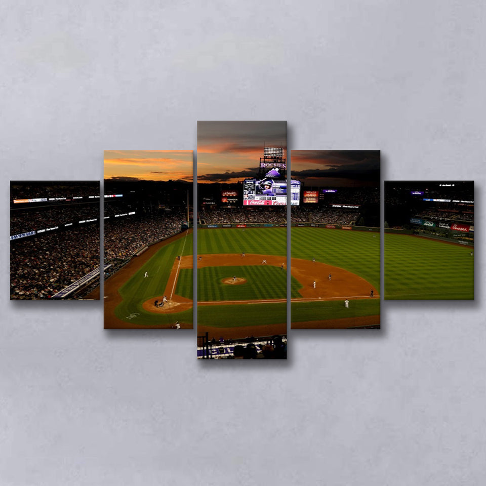 Coors Field Colorado Rockies, Stadium Canvas, Sport Art, Large Canvas, Multi Panels, Canvas Prints Wall Art Decor