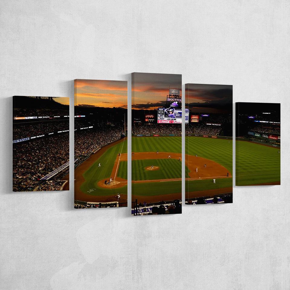 Coors Field Colorado Rockies, Stadium Canvas, Sport Art, Large Canvas, Multi Panels, Canvas Prints Wall Art Decor