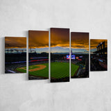 Coors Field Rockies on Cloudy Day, Stadium Canvas, Sport Art, Large Canvas, Multi Panels, Canvas Prints Wall Art Decor