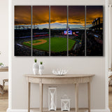 Coors Field Rockies on Cloudy Day, Stadium Canvas, Sport Art, Gift for him, Multi Panels B, Canvas Prints Wall Art Decor