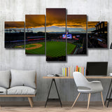 Coors Field Rockies on Cloudy Day, Stadium Canvas, Sport Art, Large Canvas, Multi Panels, Canvas Prints Wall Art Decor