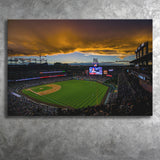 Coors Field Rockies on Cloudy Day, Stadium Canvas, Sport Art, Gift for him, Fan Gift, Canvas Prints Wall Art Decor