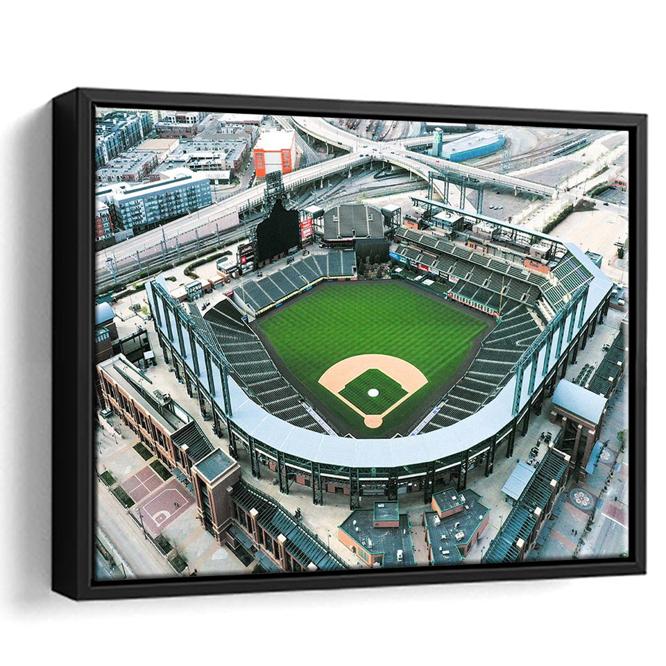 Coors Field Stadium Framed Canvas Prints Colorado Rockies Wall Art Baseball100,Sport Stadium Art Prints, Fan Gift