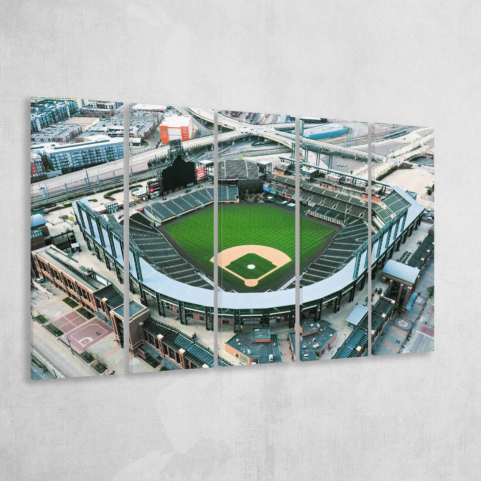 Coors Field Stadium Canvas Prints Colorado Rockies Wall Art Baseball100,Multi Panels B,Sport Stadium Art Prints, Fan Gift