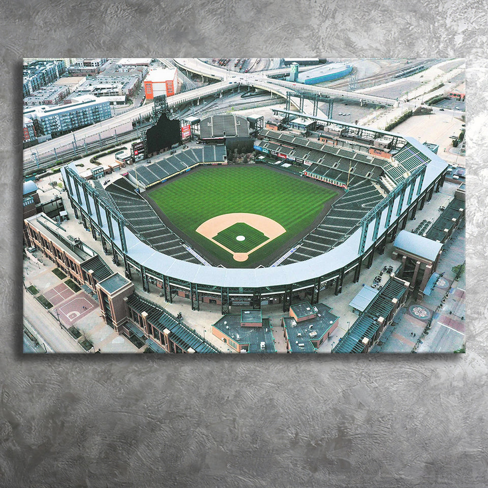 Coors Field Stadium Canvas Prints Colorado Rockies Wall Art Baseball100,Sport Stadium Art Prints, Fan Gift, Wall Decor