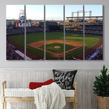 Coors Field Stadium Canvas Prints Colorado Rockies Wall Art Baseball,Multi Panels B,Sport Stadium Art Prints, Fan Gift