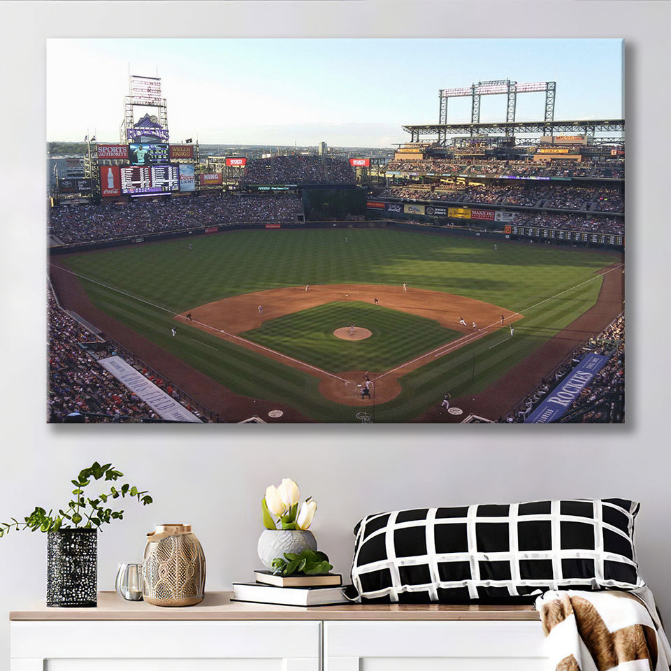 Coors Field Stadium Canvas Prints Colorado Rockies Wall Art Baseball,Sport Stadium Art Prints, Fan Gift, Wall Decor