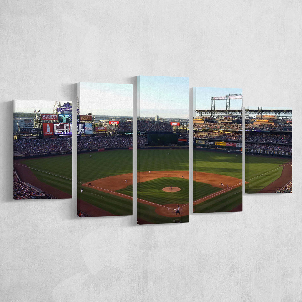 Coors Field Stadium Canvas Prints Colorado Rockies Wall Art Baseball,Multi Panels,Sport Stadium Art Prints, Fan Gift
