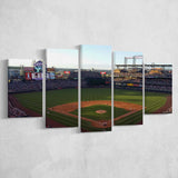 Coors Field Stadium Canvas Prints Colorado Rockies Wall Art Baseball,Multi Panels,Sport Stadium Art Prints, Fan Gift