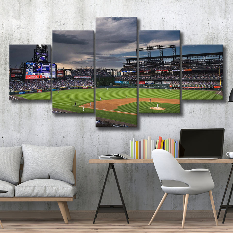 Coors Field Wall Art Colorado Rockies Stadium Canvas Prints Baseball,Multi Panels,Sport Stadium Art Prints, Fan Gift