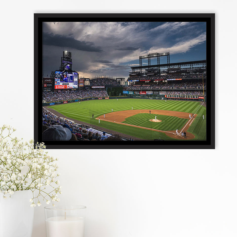 Coors Field Wall Art Colorado Rockies Stadium Framed Canvas Prints Baseball,Sport Stadium Art Prints, Fan Gift