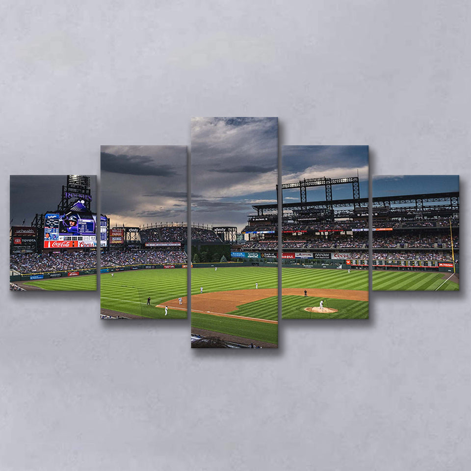 Coors Field Wall Art Colorado Rockies Stadium Canvas Prints Baseball,Multi Panels,Sport Stadium Art Prints, Fan Gift