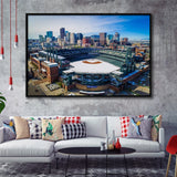 Coors Field in Snow, Stadium Canvas, Sport Art, Gift for him, Framed Canvas Prints Wall Art Decor, Framed Picture