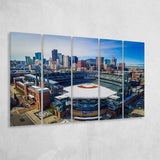 Coors Field in Snow, Stadium Canvas, Sport Art, Gift for him, Multi Panels B, Canvas Prints Wall Art Decor