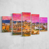 Cordoba Spain Mosquecathedral Roman Bridge 5 Pieces Mixed Canvas Prints Wall Art Home Decor