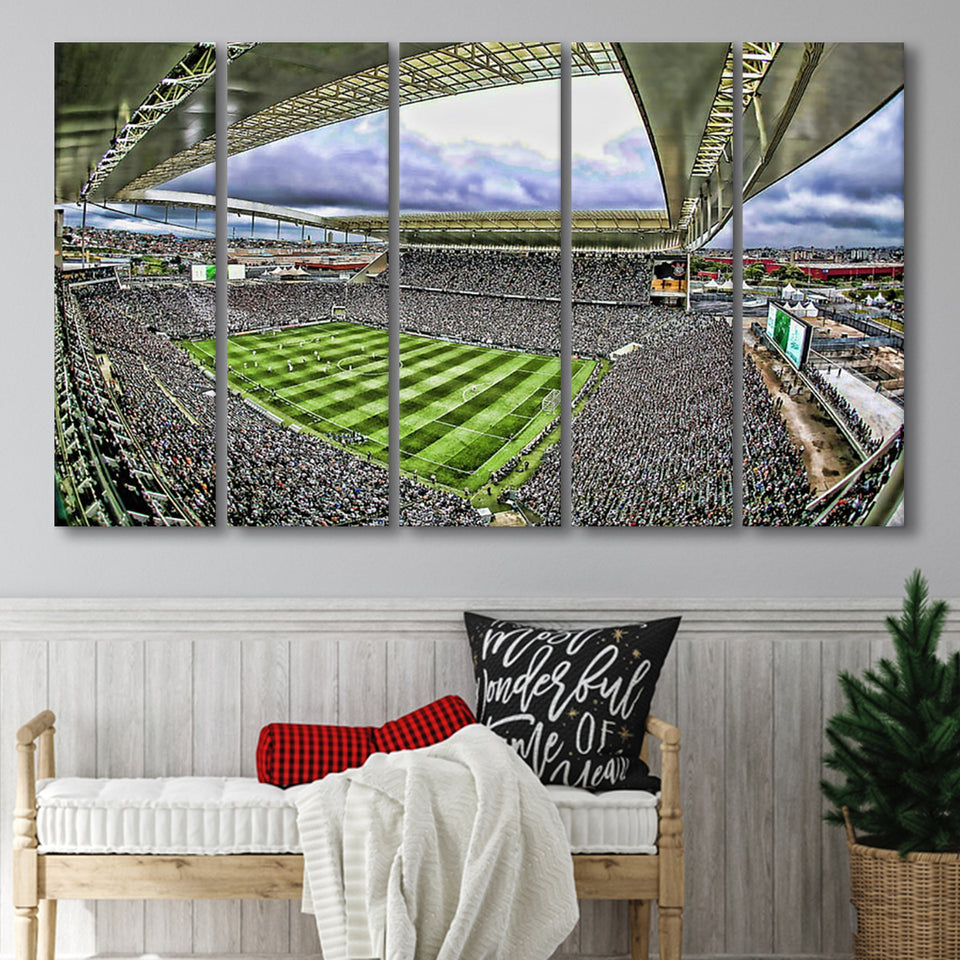 Corinthians Arena, Stadium Canvas, Sport Art, Gift for him, Multi Panels B, Canvas Prints Wall Art Decor