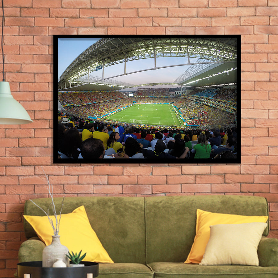Corinthians Stadium, Stadium Canvas, Sport Art, Gift for him, Framed Art Prints Wall Art Decor, Framed Picture