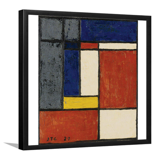 Costruzione Geometrica by Joaquin Torres Garcia-Arr Print, Canvas Art, Frame Art, Plexiglass cover