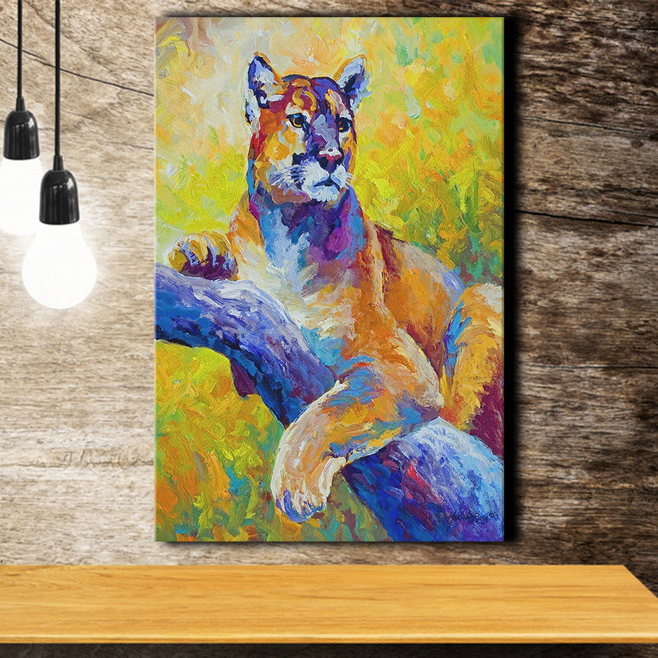 Cougar Painting Modern Art Canvas Prints Wall Art - Painting Canvas, Wall Decor, Home Decor