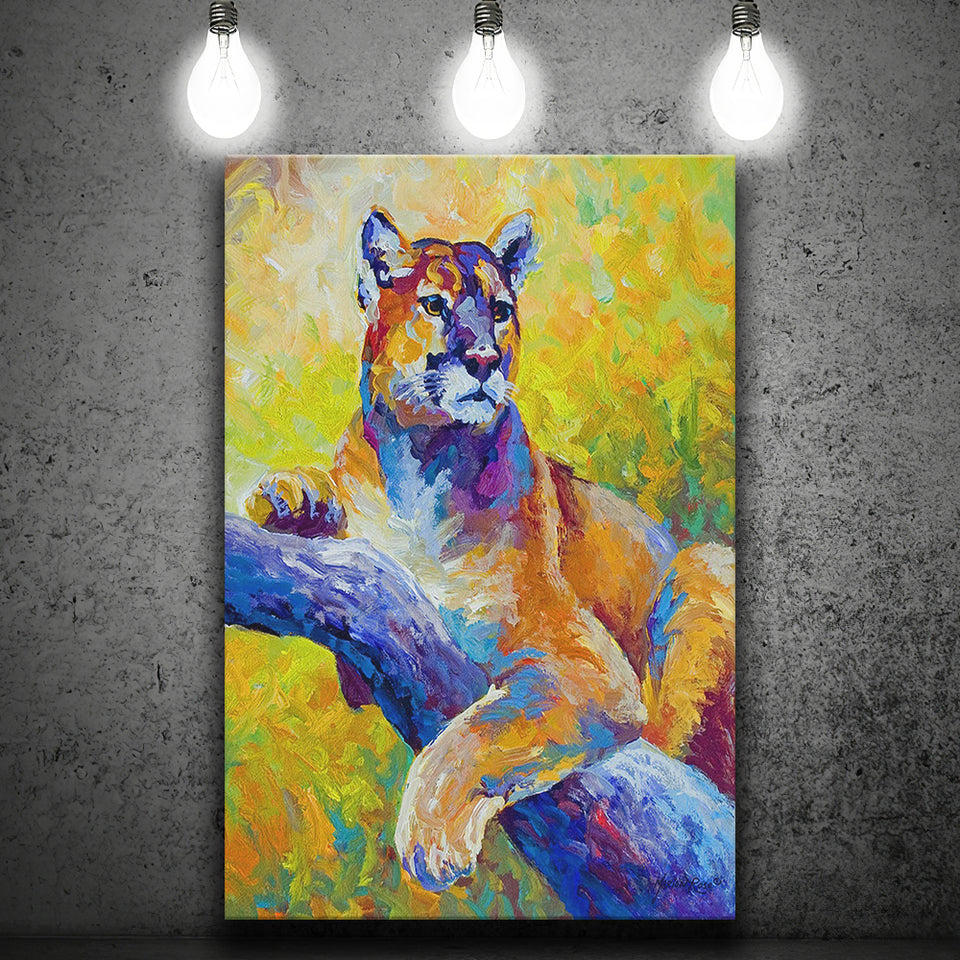 Cougar Painting Modern Art Canvas Prints Wall Art - Painting Canvas, Wall Decor, Home Decor