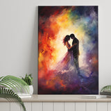 Couple Love Huge Mixed Color Art Painting, Painting Art, Canvas Prints Wall Art Home Decor