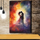 Couple Love Huge Mixed Color Art Painting, Painting Art, Canvas Prints Wall Art Home Decor