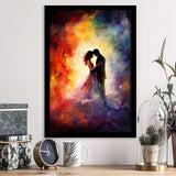 Couple Love Huge Mixed Color Art Painting, Painting Art, Framed Art Prints Wall Decor