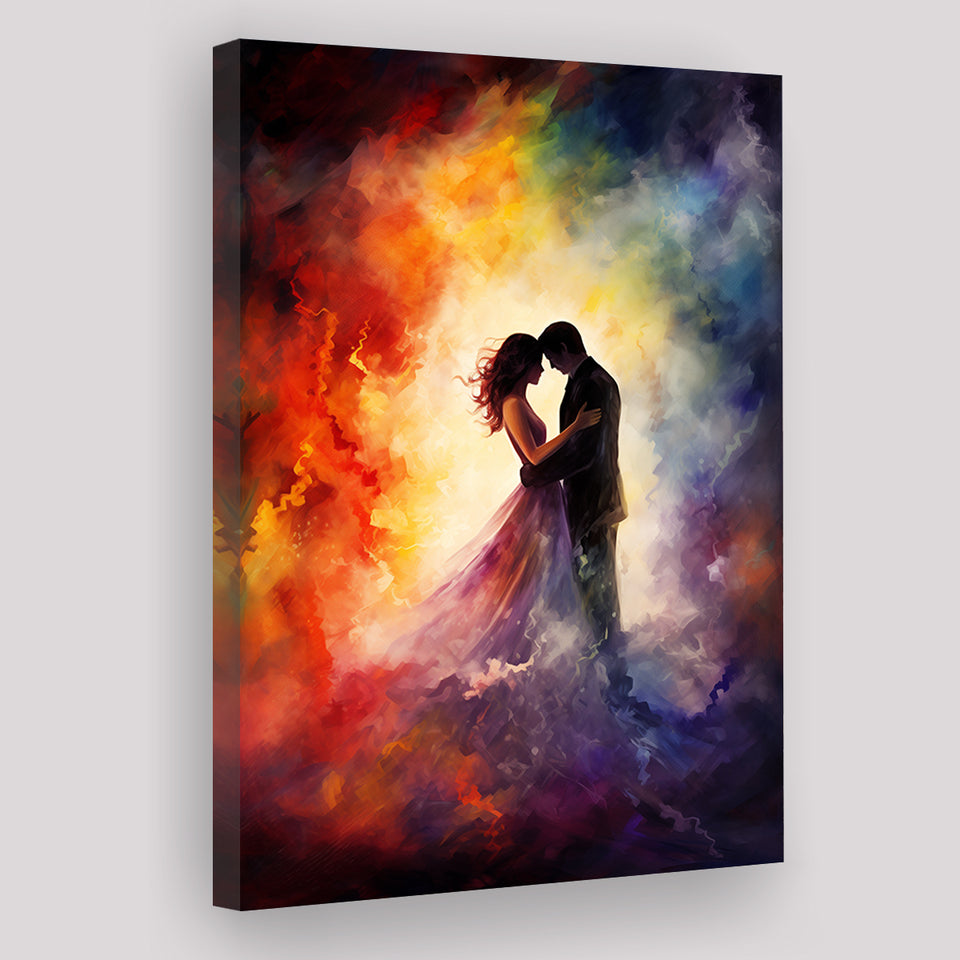 Couple Love Huge Mixed Color Art Painting, Painting Art, Canvas Prints Wall Art Home Decor
