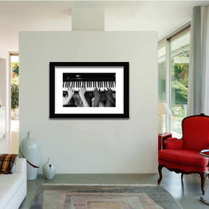 Couple Playing Piano-Music art, Art print, Frame art, Plexiglass cover