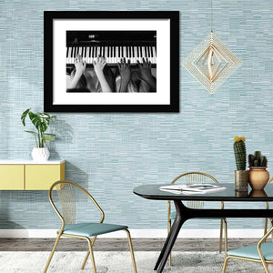 Couple Playing Piano-Music art, Art print, Frame art, Plexiglass cover