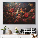 Couple Bird And Flower Canvas Prints Wall Art, Home Living Room Decor, Large Canvas