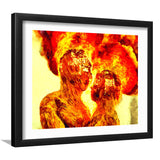 Couple Burning Framed Wall Art - Framed Prints, Art Prints, Home Decor, Painting Prints